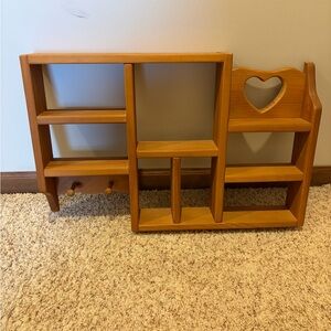 Large Vintage Wooden Heart Shelf